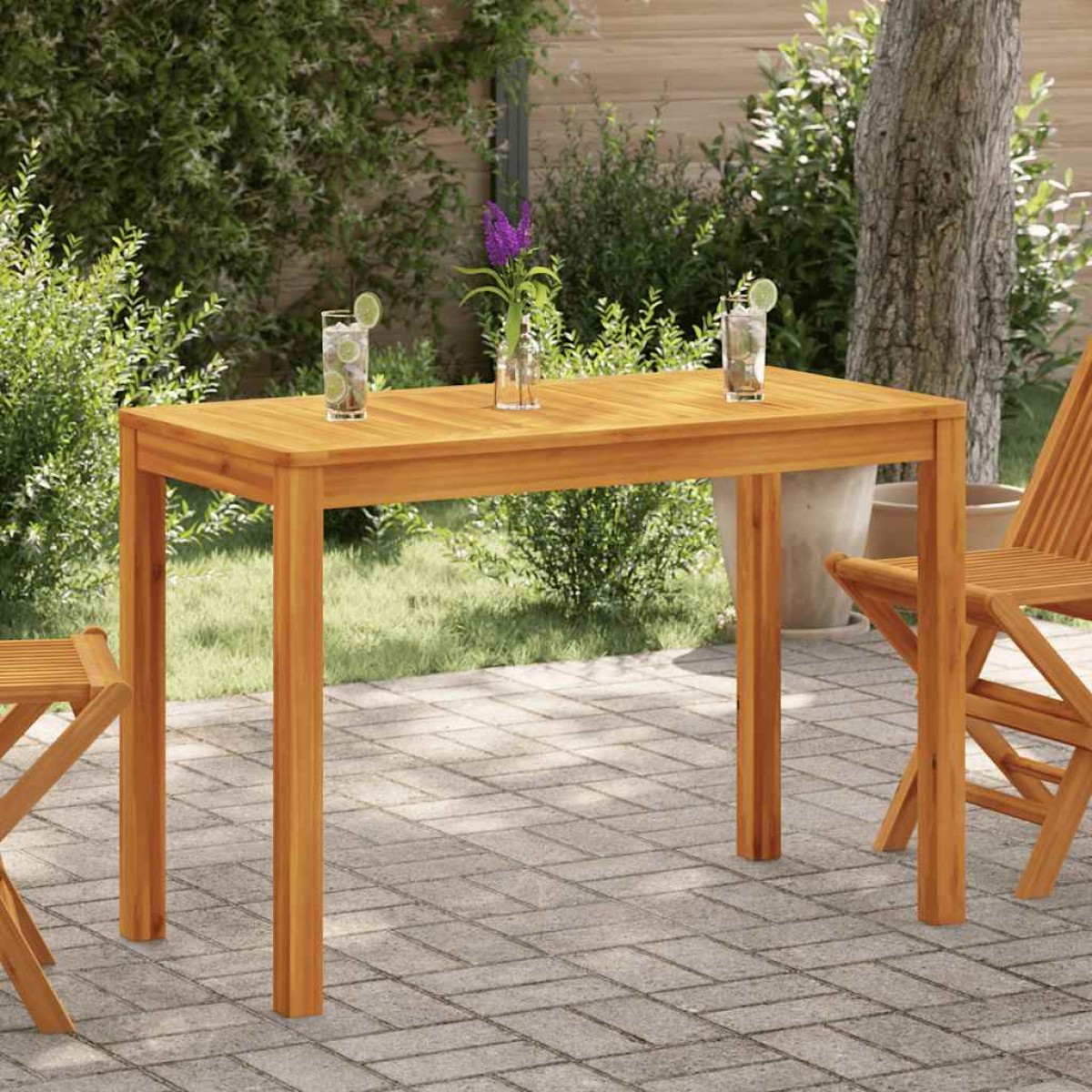 vidaXL Τραπεζαρία Κήπου 110x55x75 εκ. Μασίφ Ξύλο Ακακίας