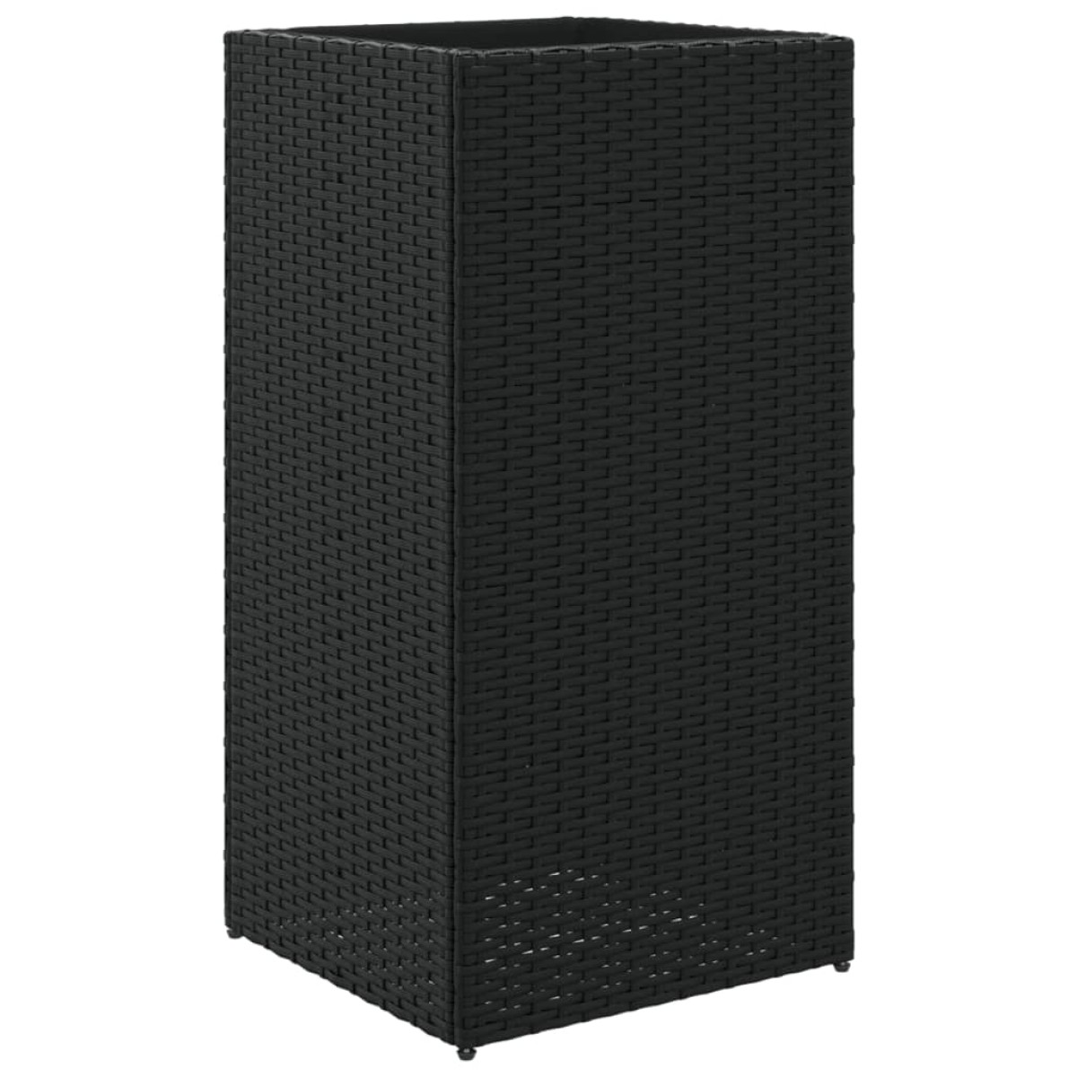 vidaXL Ζαρντινιέρα Κήπου Μαύρη 40x40x80 εκ. από Συνθετικό Ρατάν