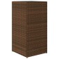 vidaXL Ζαρντινιέρα Κήπου Καφέ 40x40x80 εκ. από Συνθετικό Ρατάν