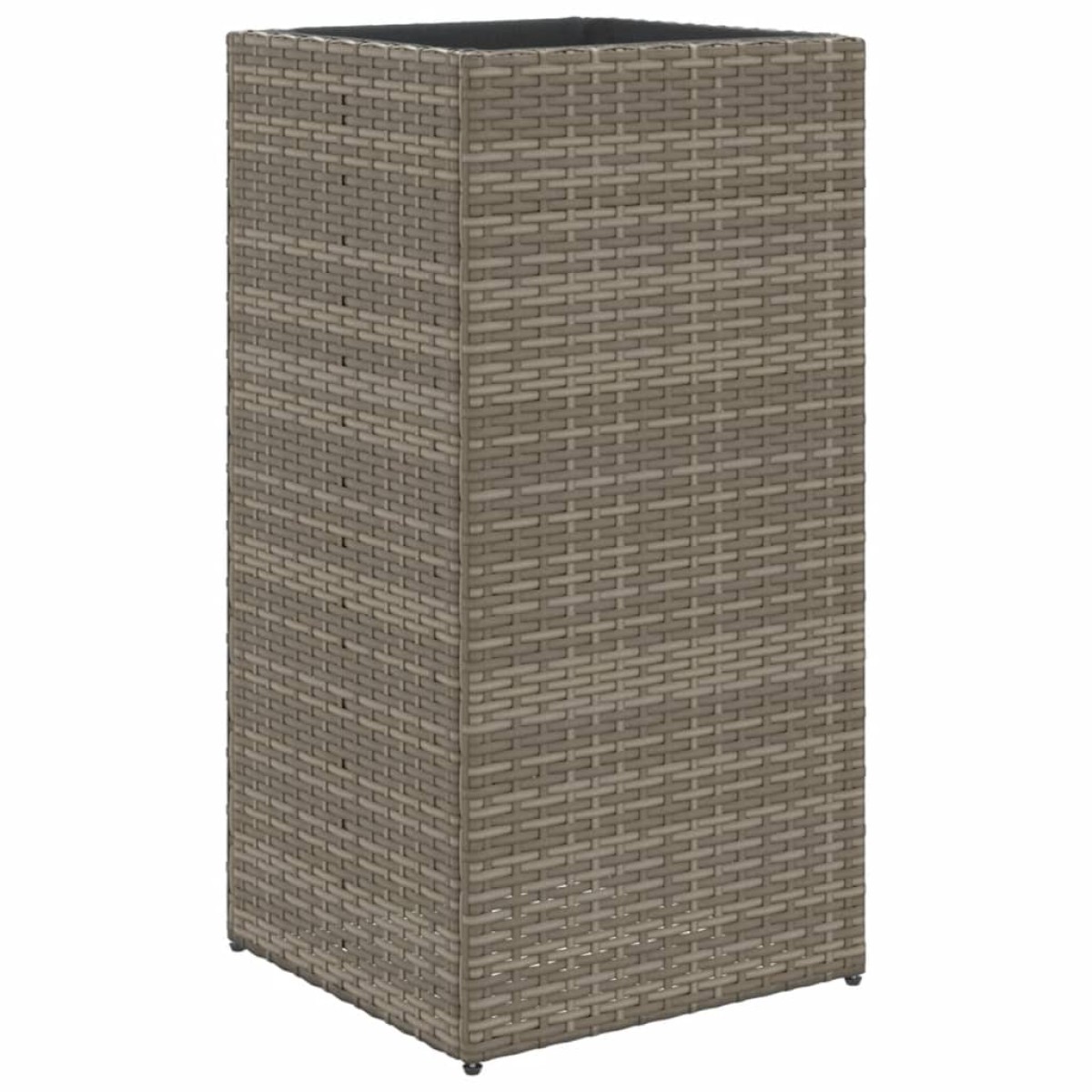 vidaXL Ζαρντινιέρα Κήπου Γκρι 40x40x80 εκ. από Συνθετικό Ρατάν
