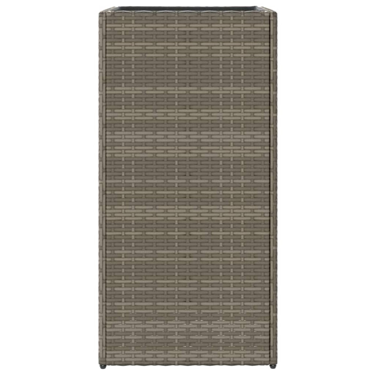 vidaXL Ζαρντινιέρα Κήπου Γκρι 40x40x80 εκ. από Συνθετικό Ρατάν