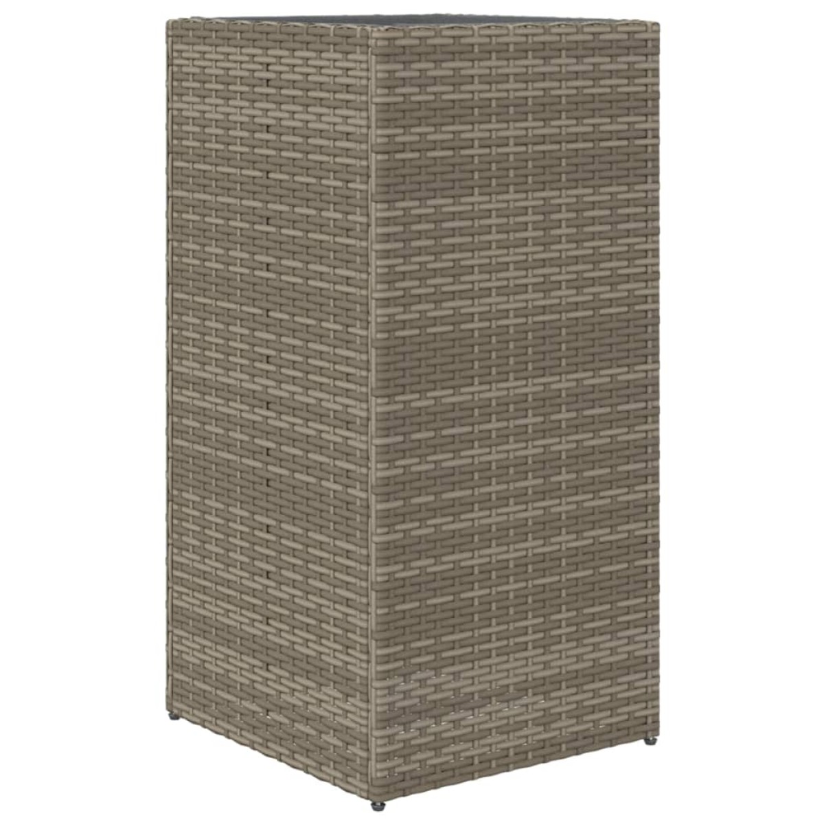 vidaXL Ζαρντινιέρα Κήπου Γκρι 40x40x80 εκ. από Συνθετικό Ρατάν
