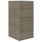 vidaXL Ζαρντινιέρα Κήπου Γκρι 40x40x80 εκ. από Συνθετικό Ρατάν