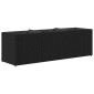 vidaXL Ζαρντινιέρα Κήπου Μαύρη 105x30x32 εκ. Συνθ. Ρατάν με 3 Γλάστρες