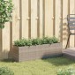 vidaXL Ζαρντινιέρα Κήπου Γκρι 105x30x32 εκ. Συνθ. Ρατάν με 3 Γλάστρες