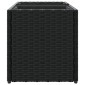 vidaXL Ζαρντινιέρα Κήπου Μαύρη 72x30x32 εκ. Συνθ. Ρατάν με 2 Γλάστρες