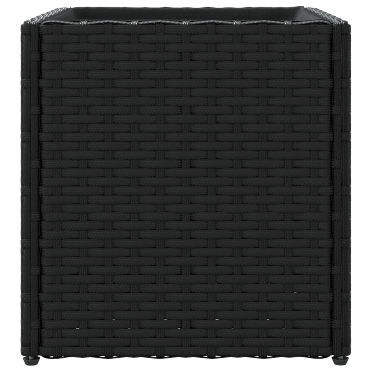 vidaXL Ζαρντινιέρα Κήπου Μαύρη 36x30x32 εκ. από Συνθετικό Ρατάν