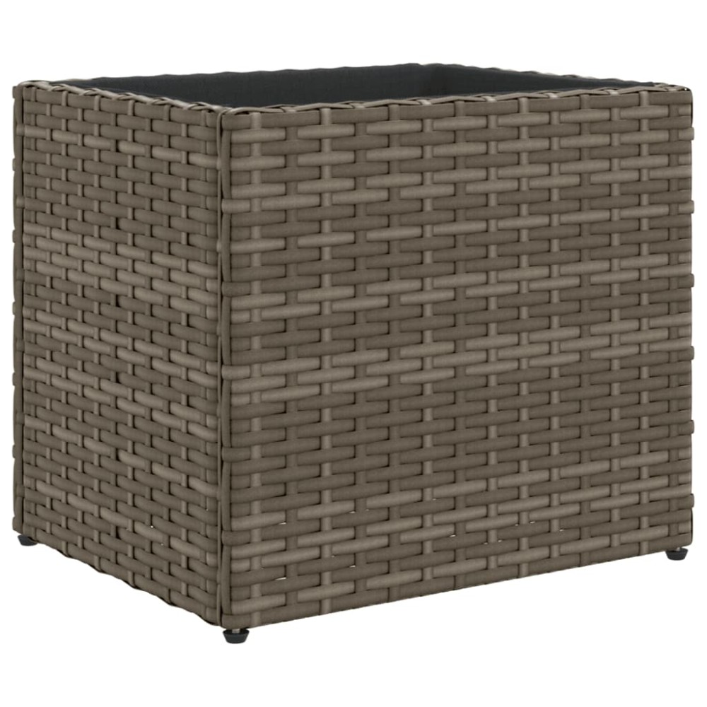 vidaXL Ζαρντινιέρα Κήπου Γκρι 36x30x32 εκ. από Συνθετικό Ρατάν