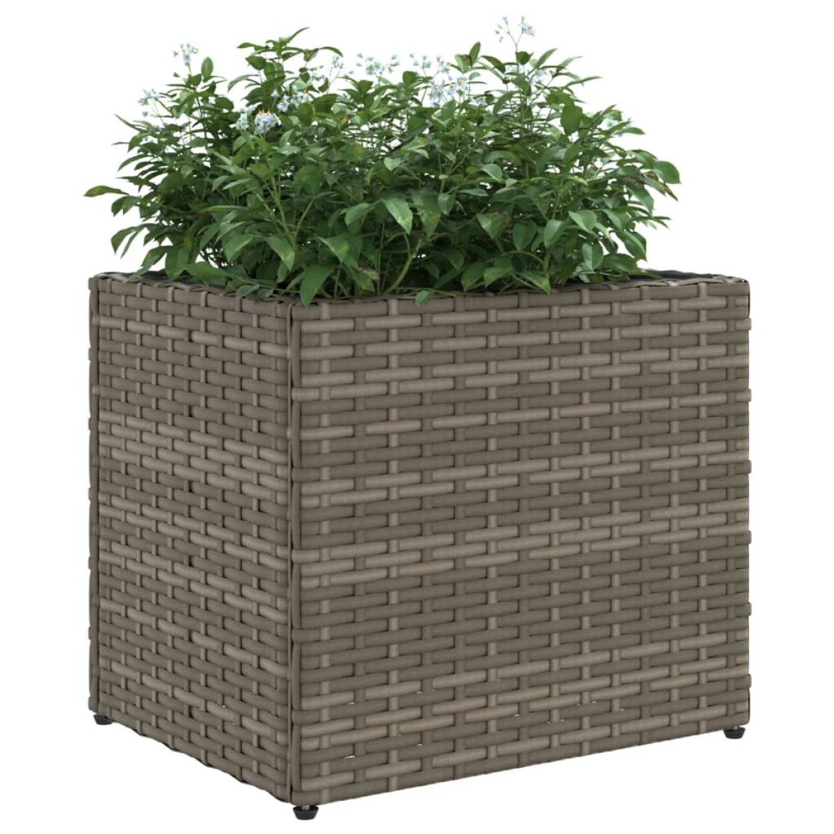 vidaXL Ζαρντινιέρα Κήπου Γκρι 36x30x32 εκ. από Συνθετικό Ρατάν