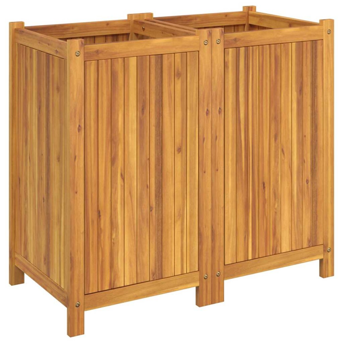 vidaXL Ζαρντινιέρα Κήπου με Επένδυση 84x42x75 εκ. Μασίφ Ξύλο Ακακίας