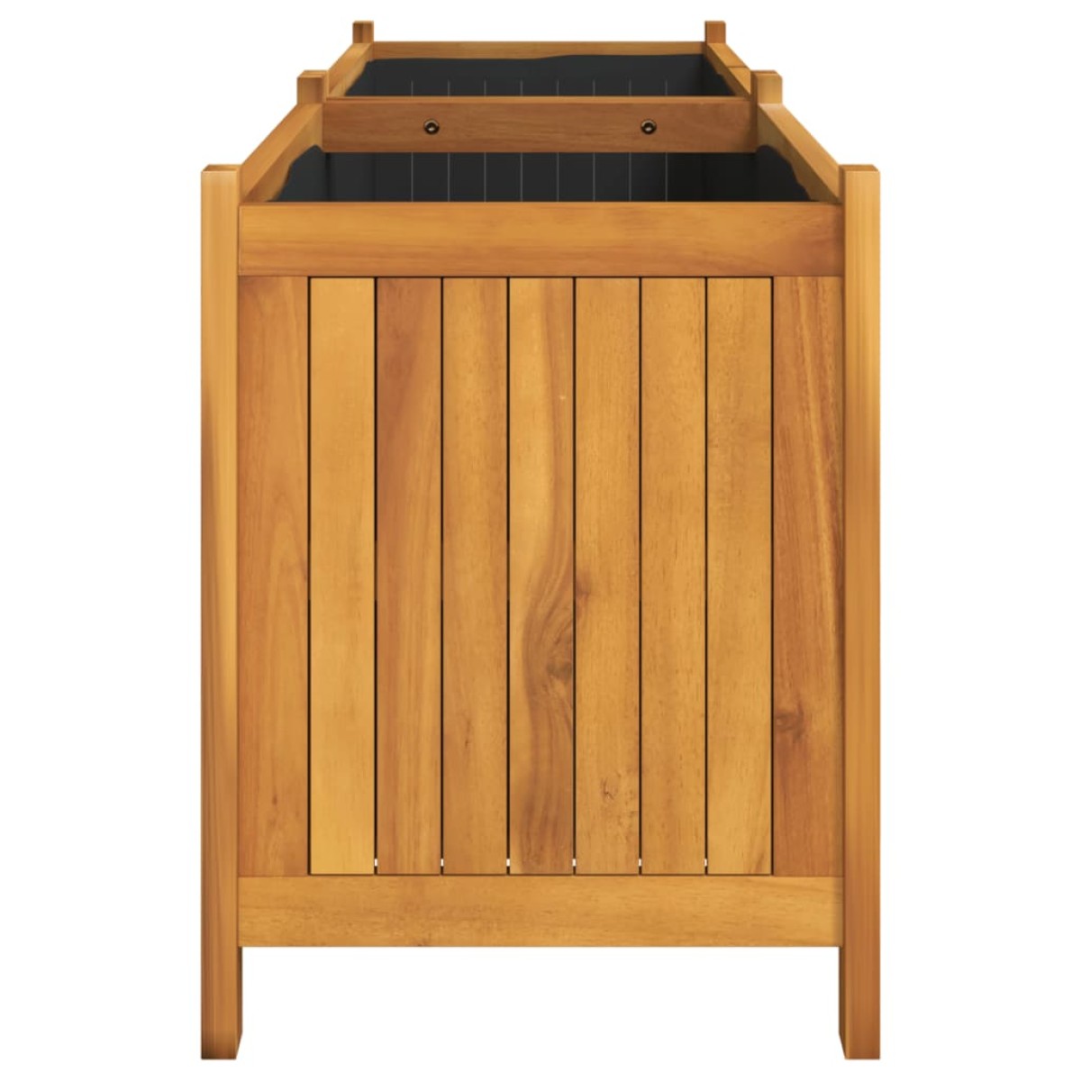 vidaXL Ζαρντινιέρα Κήπου με Επένδυση 153x38,5x50εκ. Μασίφ Ξύλο Ακακίας