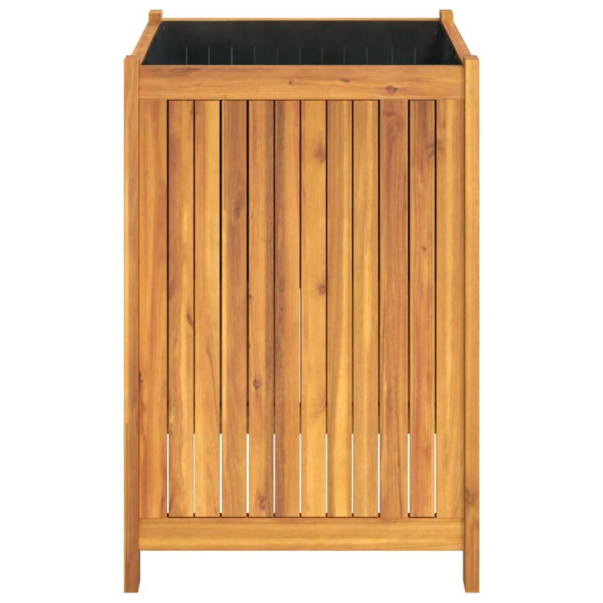 vidaXL Ζαρντινιέρα Κήπου με Επένδυση 50x50x75 εκ. Μασίφ Ξύλο Ακακίας