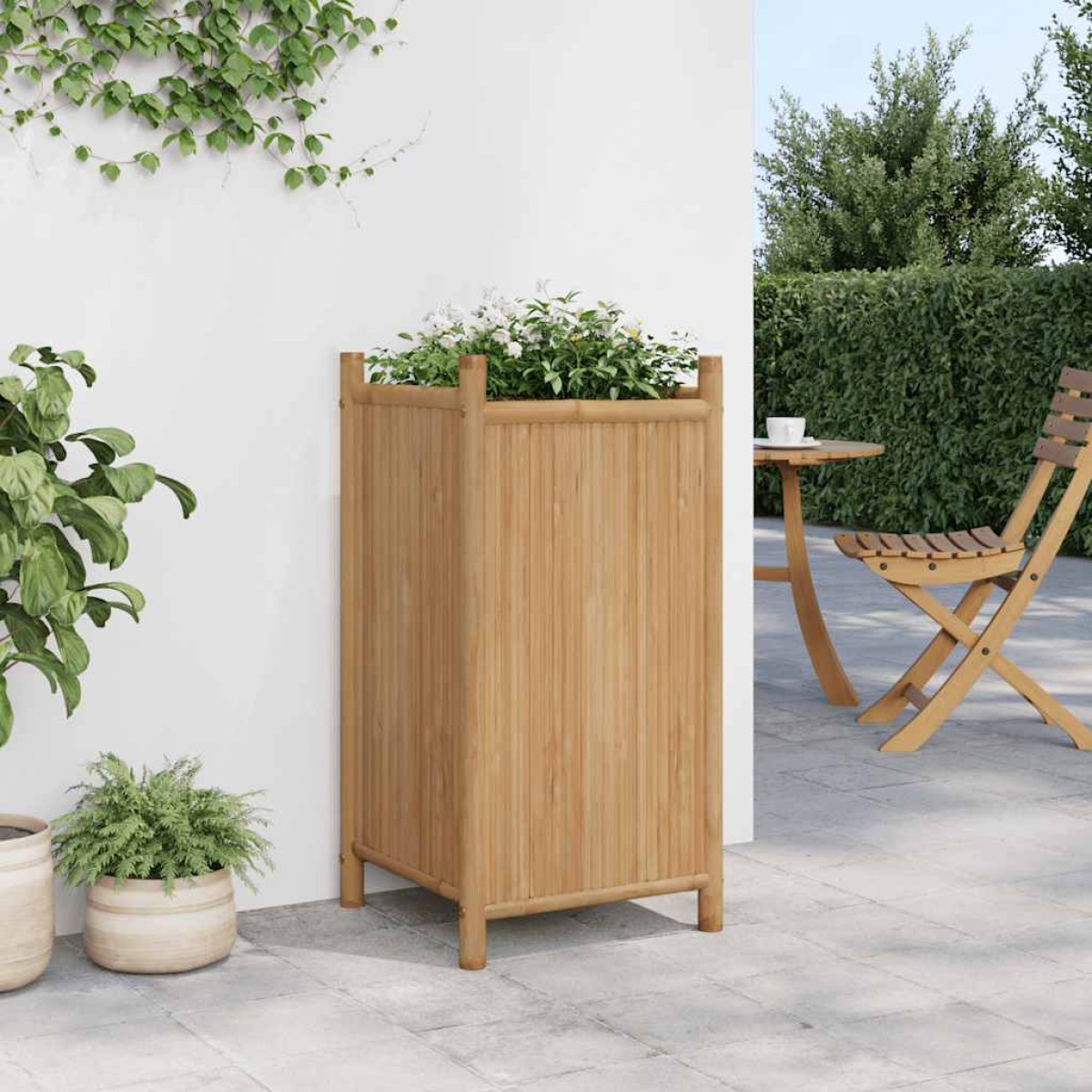 vidaXL Ζαρντινιέρα 40x40x80 εκ. από Μπαμπού