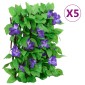 vidaXL Καφασωτό Επεκτεινόμενο 5 Τεμ. Πράσινο 180x30εκ. Τεχνητός Κισσός