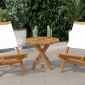 vidaXL Επιφάνεια Τραπεζιού Οκτάγωνη 50x50x2,5 εκ. Μασίφ Ξύλο Teak