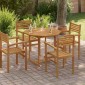 vidaXL Επιφάνεια Τραπεζιού Οκτάγωνη 90x90x2,5 εκ. Μασίφ Ξύλο Teak