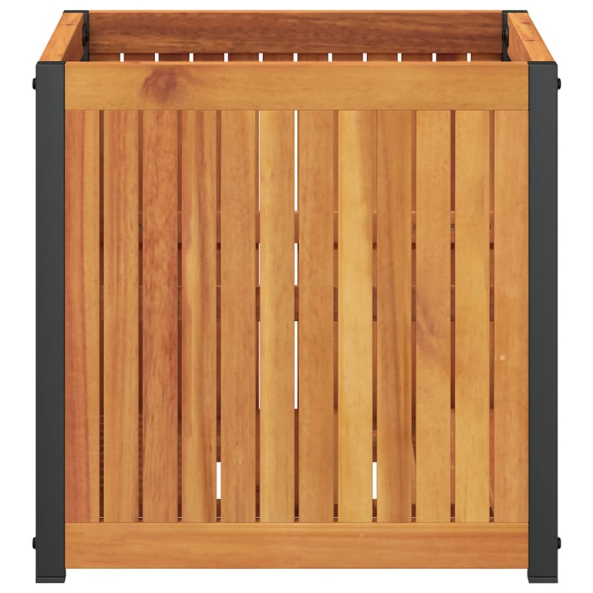 vidaXL Ζαρντινιέρα Κήπου 45x45x44 εκ. Μασίφ Ξύλο Ακακίας/Ατσάλι
