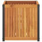 vidaXL Ζαρντινιέρα Κήπου 45x45x44 εκ. Μασίφ Ξύλο Ακακίας/Ατσάλι