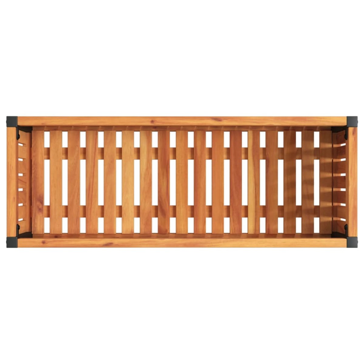 vidaXL Ζαρντινιέρα Κήπου 80x30x27,5 εκ. Μασίφ Ξύλο Ακακίας/Ατσάλι
