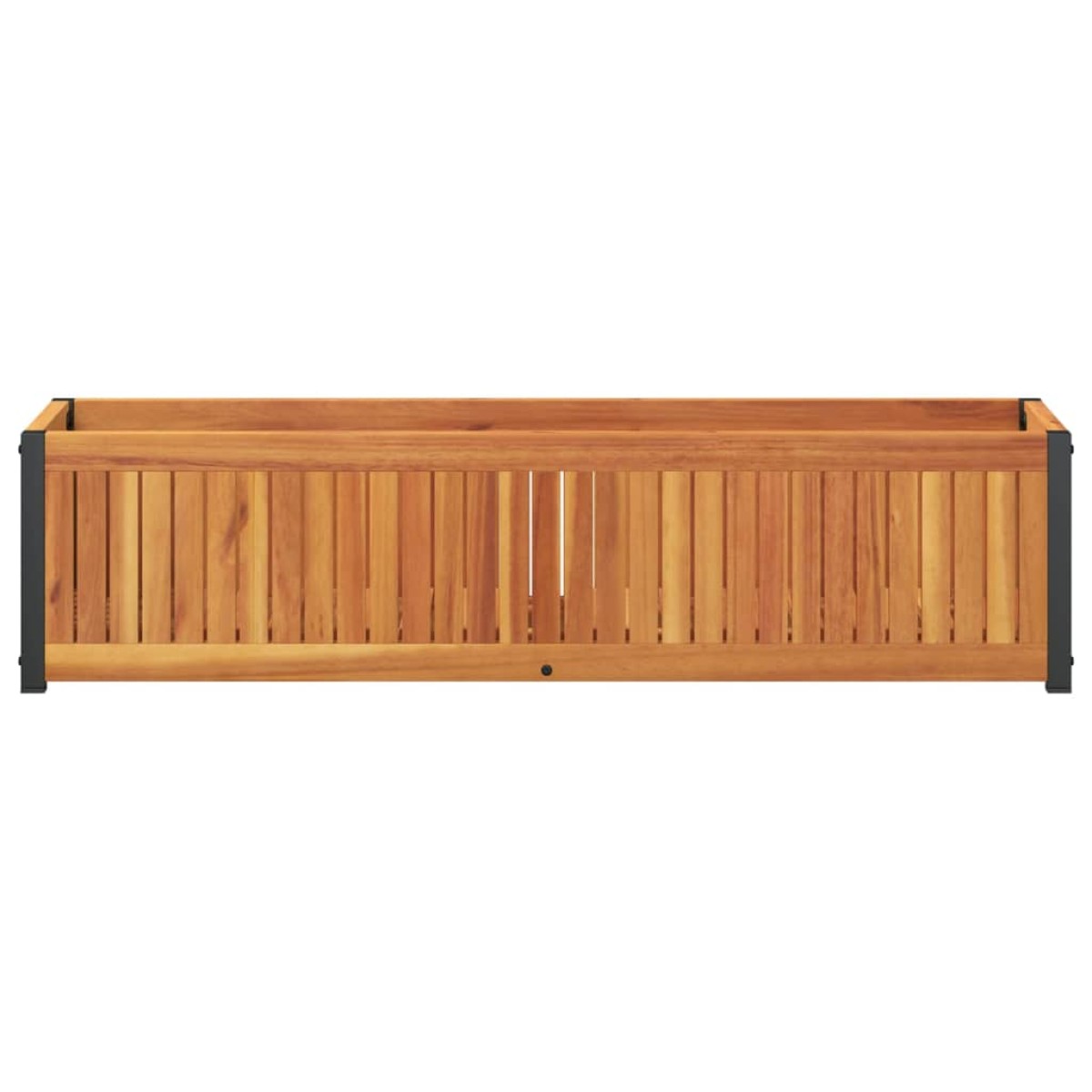 vidaXL Ζαρντινιέρα Κήπου 110x30x27,5 εκ. Μασίφ Ξύλο Ακακίας/Ατσάλι