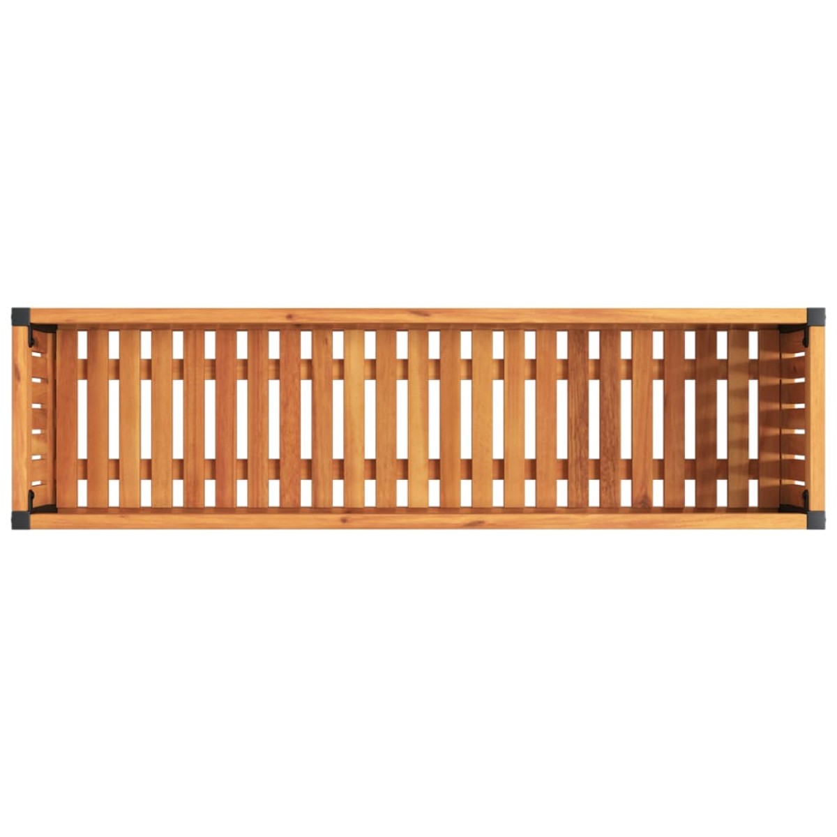 vidaXL Ζαρντινιέρα Κήπου 110x30x27,5 εκ. Μασίφ Ξύλο Ακακίας/Ατσάλι