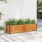 vidaXL Ζαρντινιέρα Κήπου 110x30x27,5 εκ. Μασίφ Ξύλο Ακακίας/Ατσάλι