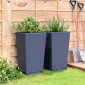 vidaXL Ζαρντινιέρες Κήπου 2 τεμ. Μπλε Γκρι 32,5x32,5x57 εκ. Πολυπροπυλένιο