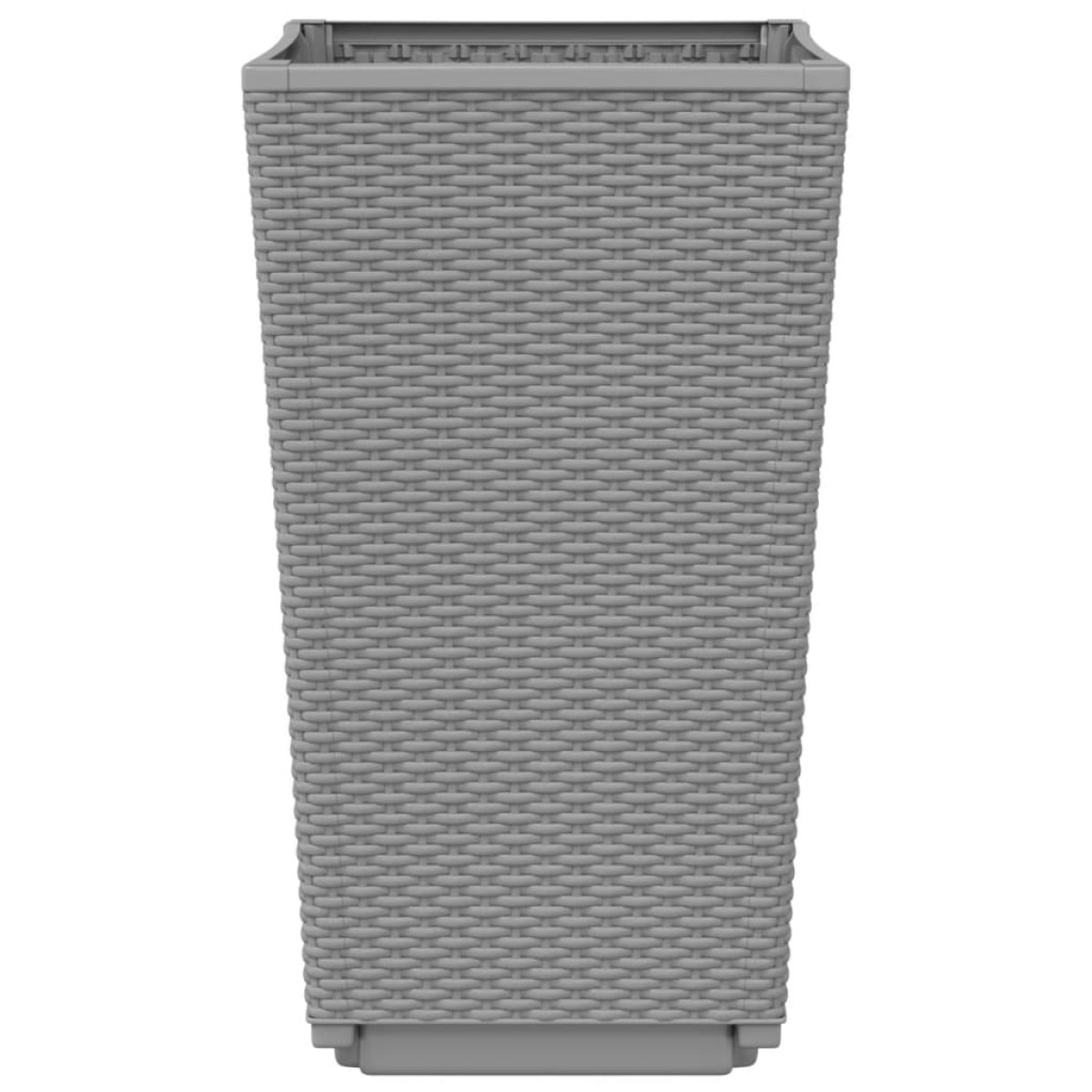 vidaXL Ζαρντινιέρες 2 τεμ. Αν. Γκρι 32,5x32,5x57 εκ. Πολυπροπυλένιο