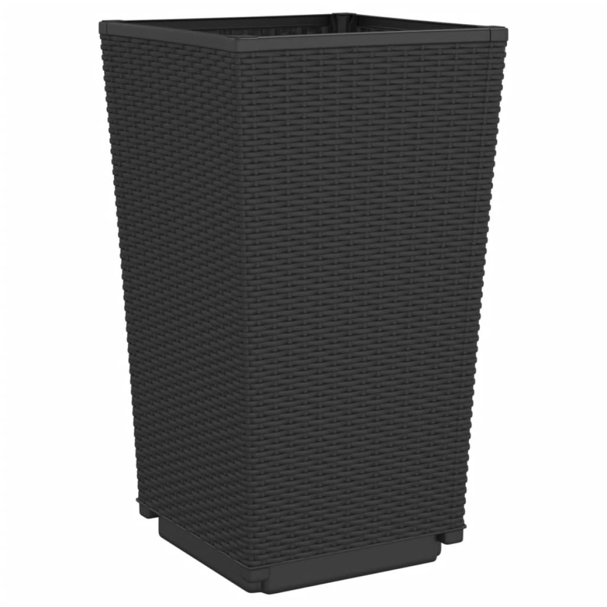 vidaXL Ζαρντινιέρες 2 τεμ. Μαύρες 32,5x32,5x57 εκ. Πολυπροπυλένιο