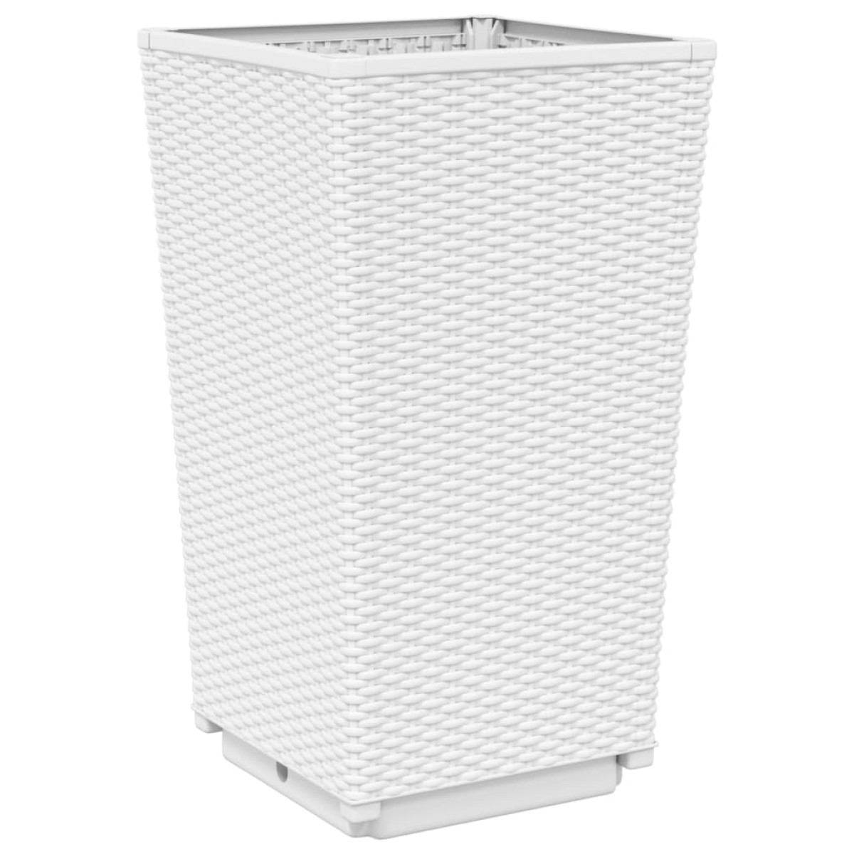 vidaXL Ζαρντινιέρες Κήπου 2 τεμ. Λευκό 32,5x32,5x57 εκ. Πολυπροπυλένιο