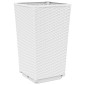 vidaXL Ζαρντινιέρες Κήπου 2 τεμ. Λευκό 32,5x32,5x57 εκ. Πολυπροπυλένιο