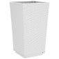vidaXL Ζαρντινιέρες Κήπου 2 τεμ. Λευκό 32,5x32,5x57 εκ. Πολυπροπυλένιο