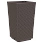 vidaXL Ζαρντινιέρες Κήπου 2 τεμ. Καφέ 32,5x32,5x57 εκ. Πολυπροπυλένιο