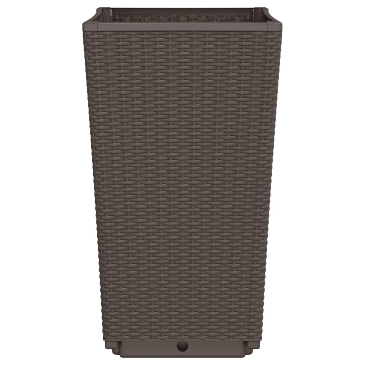 vidaXL Ζαρντινιέρες Κήπου 2 τεμ. Καφέ 32,5x32,5x57 εκ. Πολυπροπυλένιο