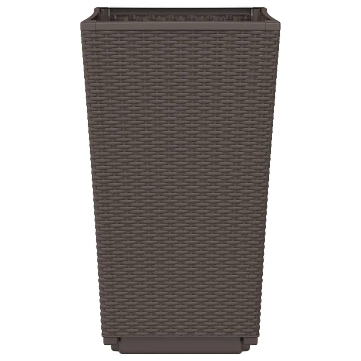 vidaXL Ζαρντινιέρες Κήπου 2 τεμ. Καφέ 32,5x32,5x57 εκ. Πολυπροπυλένιο