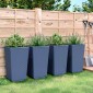 vidaXL Ζαρντινιέρες Κήπου 4 τεμ. Μπλε Γκρι 32,5x32,5x57 εκ. Πολυπροπυλένιο