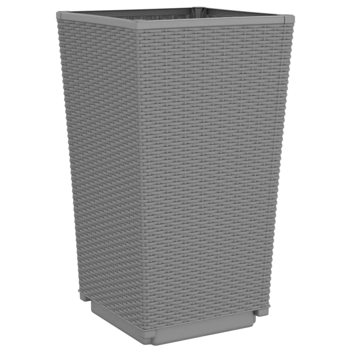 vidaXL Ζαρντινιέρες 4 τεμ. Αν. Γκρι 32,5x32,5x57 εκ. Πολυπροπυλένιο