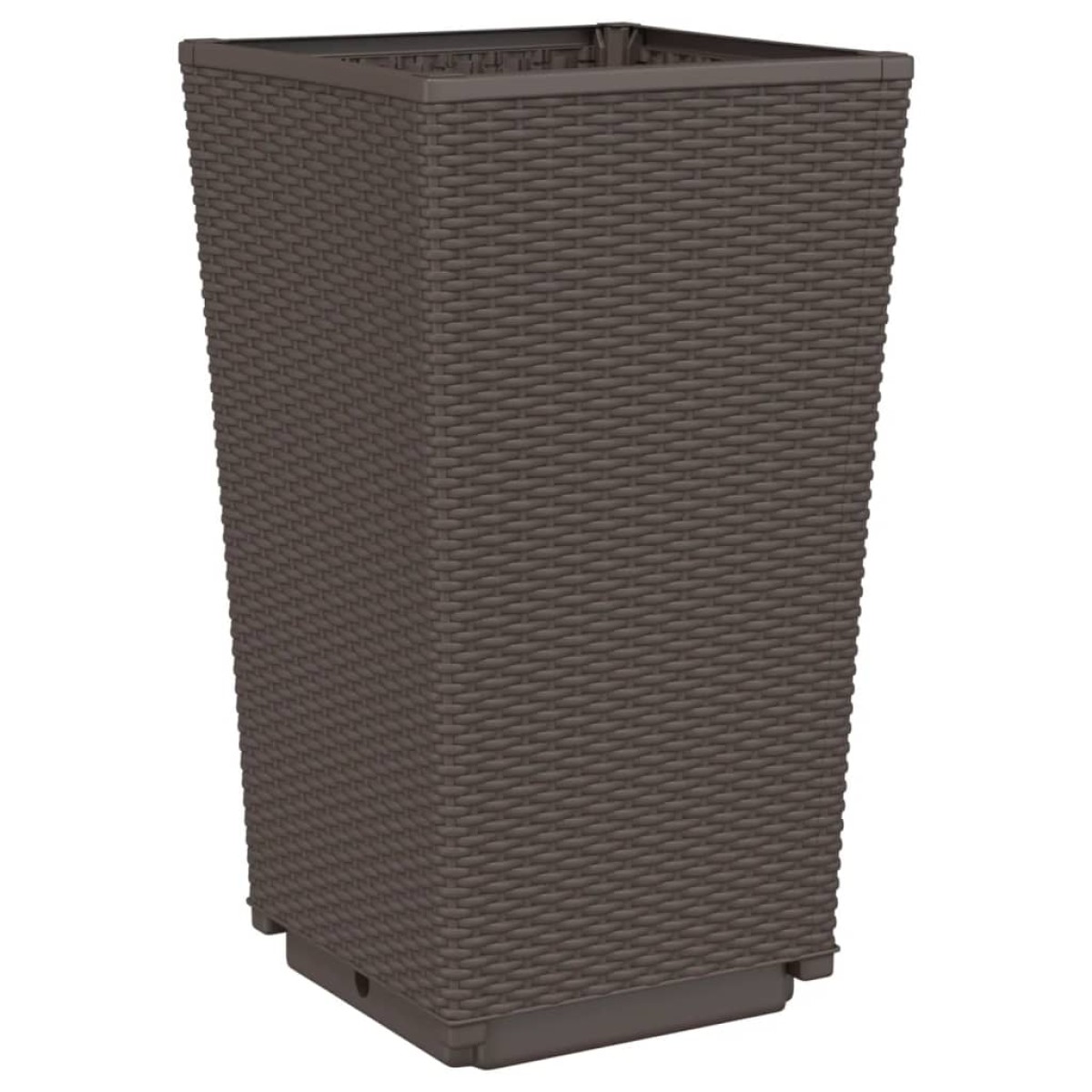 vidaXL Ζαρντινιέρες Κήπου 4 τεμ. Καφέ 32,5x32,5x57 εκ. Πολυπροπυλένιο