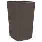 vidaXL Ζαρντινιέρες Κήπου 4 τεμ. Καφέ 32,5x32,5x57 εκ. Πολυπροπυλένιο
