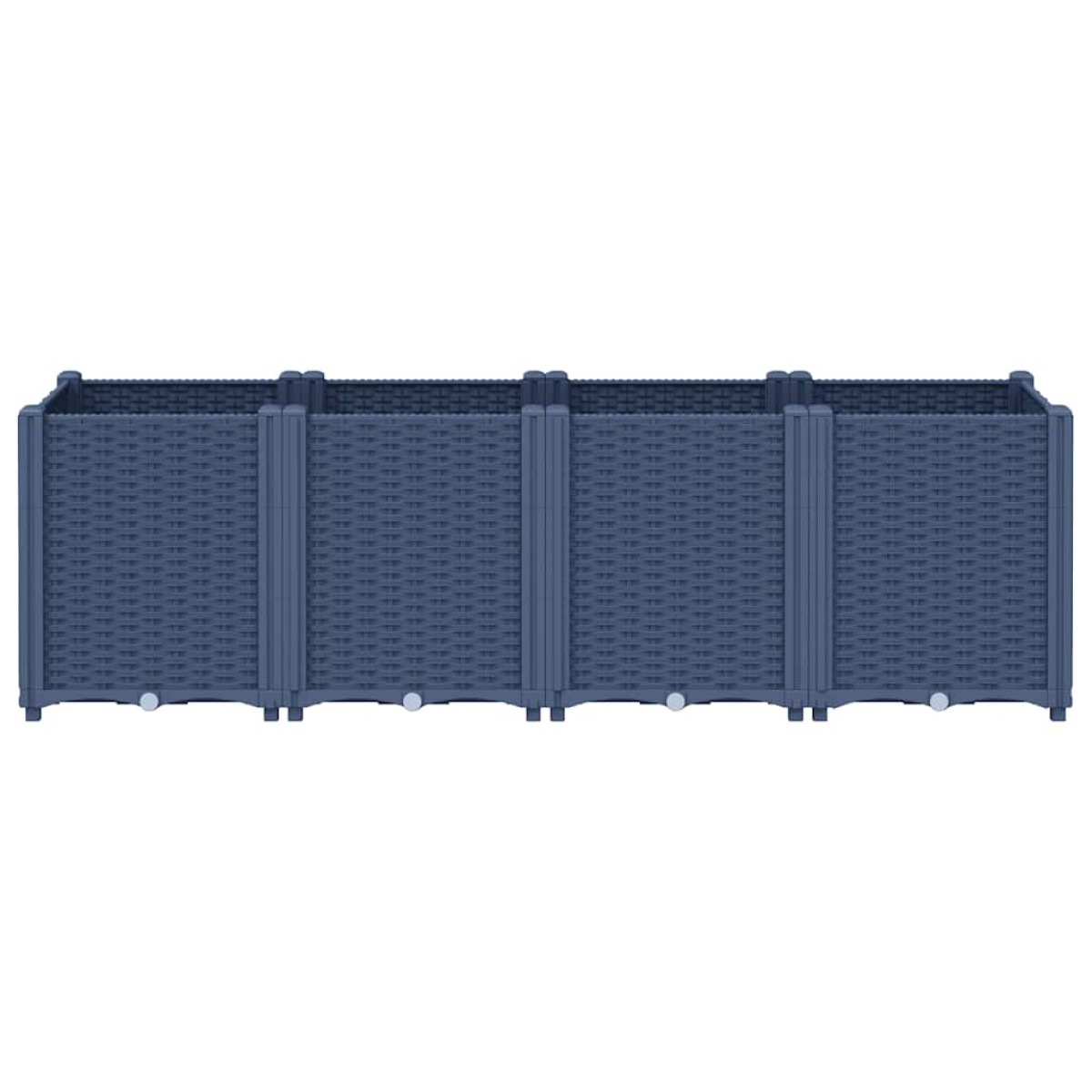 vidaXL Ζαρντινιέρα Κήπου Μπλε Γκρι 160x40x53 εκ. Πολυπροπυλένιο