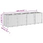 vidaXL Ζαρντινιέρα Κήπου Μπλε Γκρι 160x40x53 εκ. Πολυπροπυλένιο