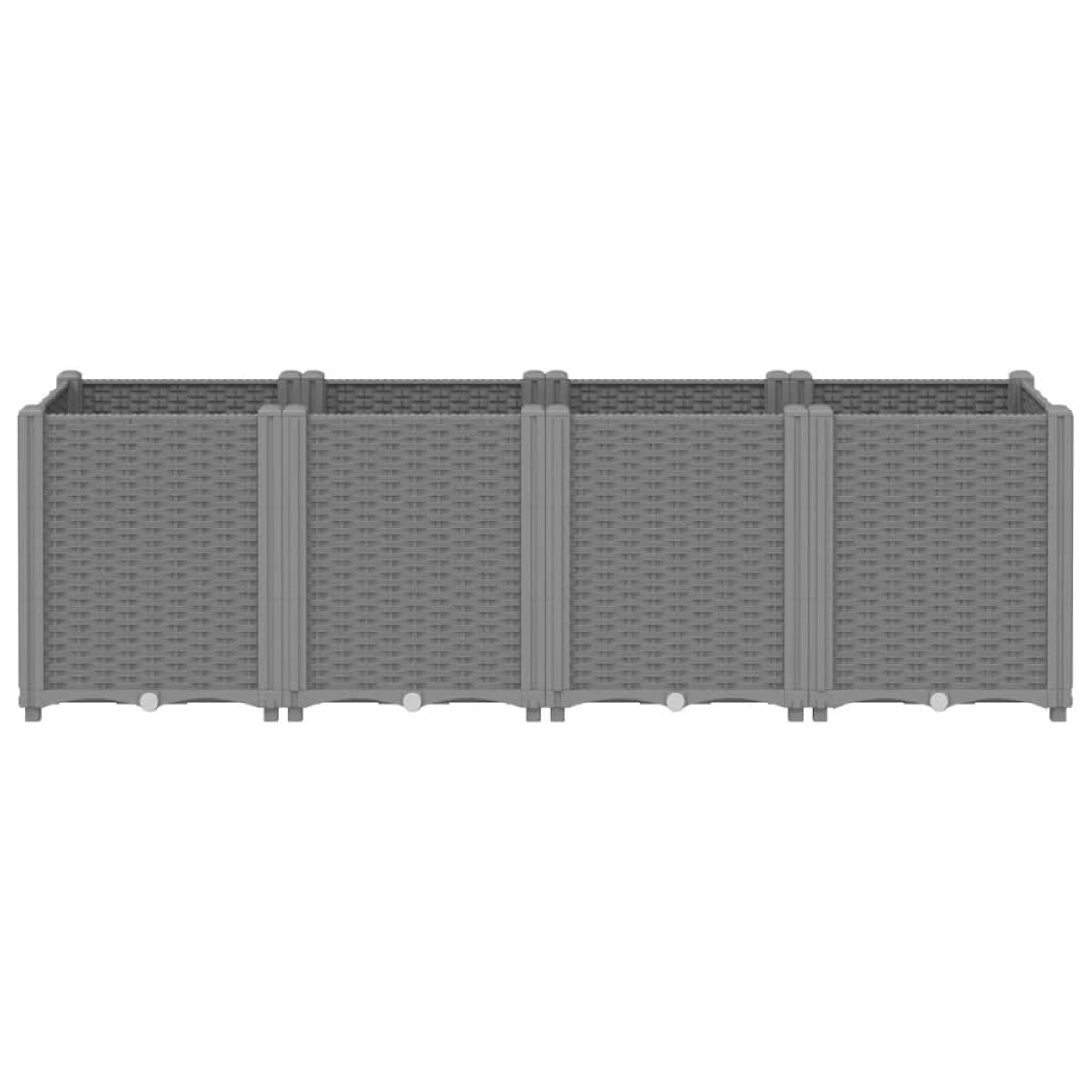 vidaXL Ζαρντινιέρα Κήπου Ανοιχτό Γκρι 160x40x53 εκ. Πολυπροπυλένιο