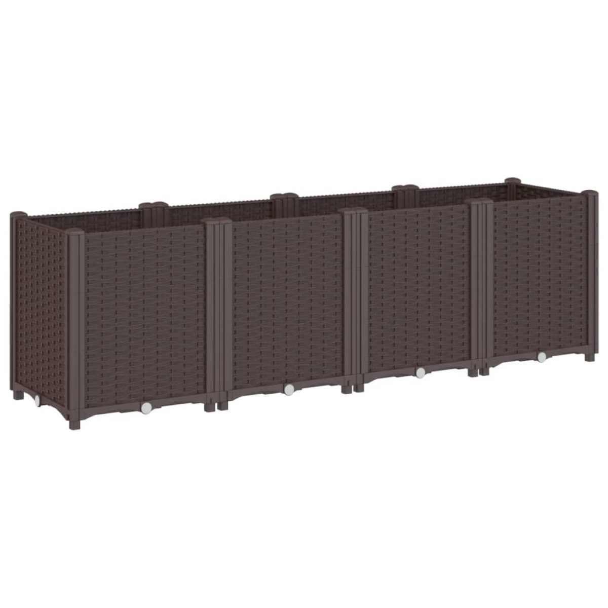vidaXL Ζαρντινιέρα Κήπου Καφέ 160x40x53 εκ. Πολυπροπυλένιο