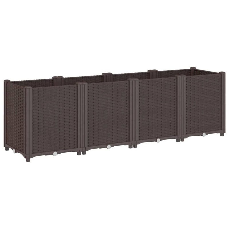 vidaXL Ζαρντινιέρα Κήπου Καφέ 160x40x53 εκ. Πολυπροπυλένιο