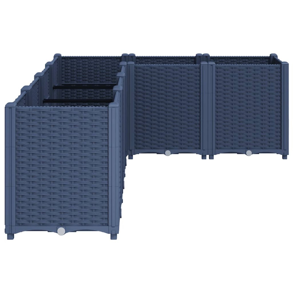 vidaXL Ζαρντινιέρα Κήπου Μπλε Γκρι 160x120x53 εκ. Πολυπροπυλένιο