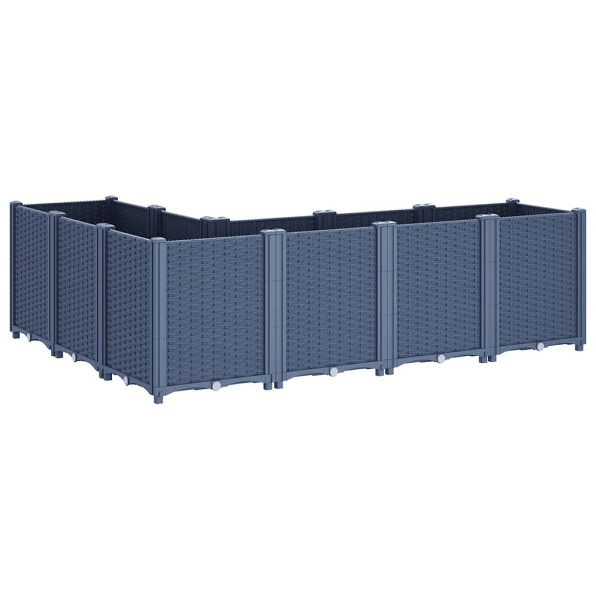 vidaXL Ζαρντινιέρα Κήπου Μπλε Γκρι 160x120x53 εκ. Πολυπροπυλένιο