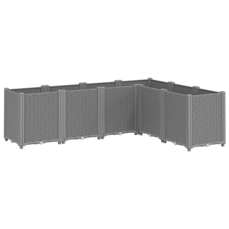 vidaXL Ζαρντινιέρα Κήπου Ανοιχτό Γκρι 160x120x53 εκ. Πολυπροπυλένιο