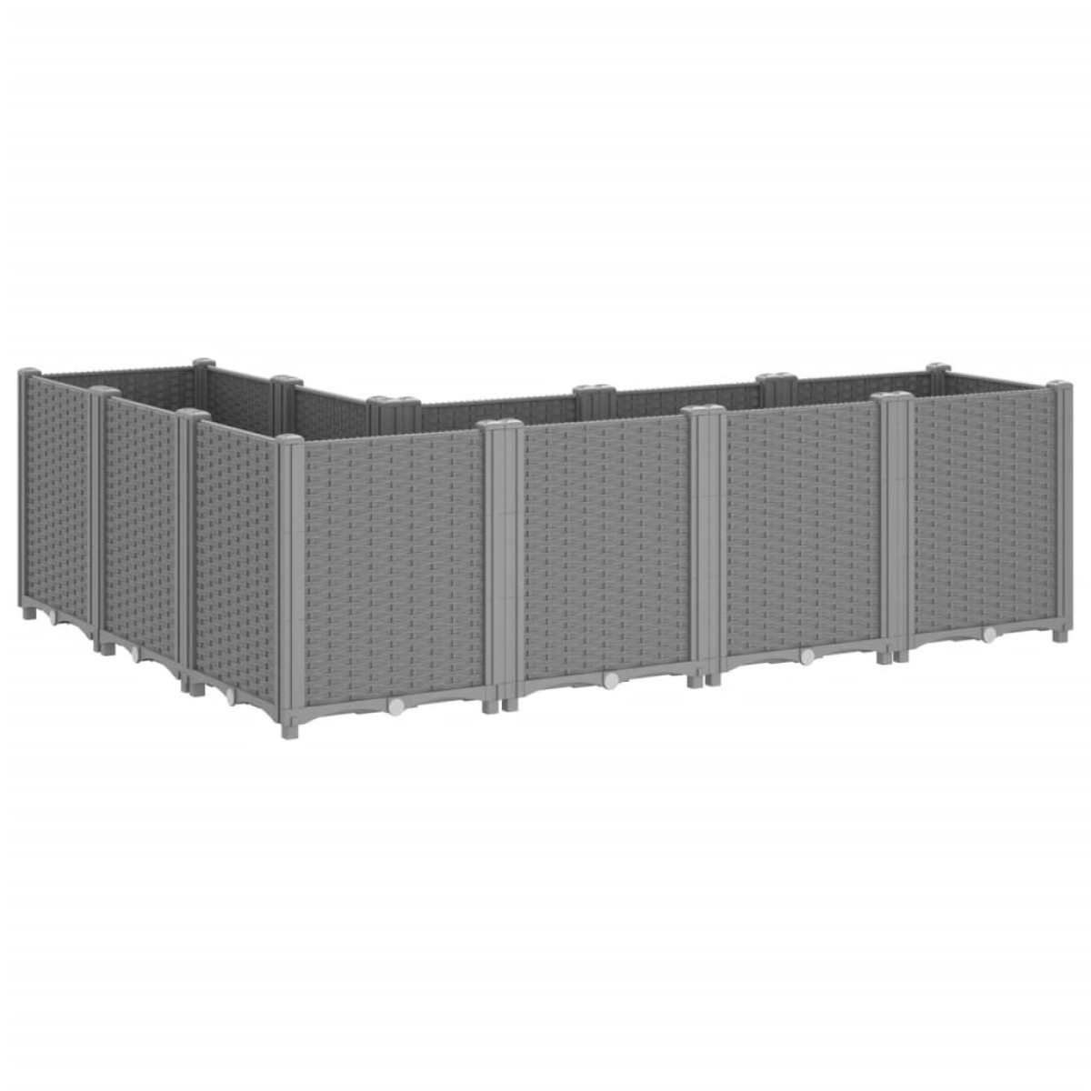 vidaXL Ζαρντινιέρα Κήπου Ανοιχτό Γκρι 160x120x53 εκ. Πολυπροπυλένιο
