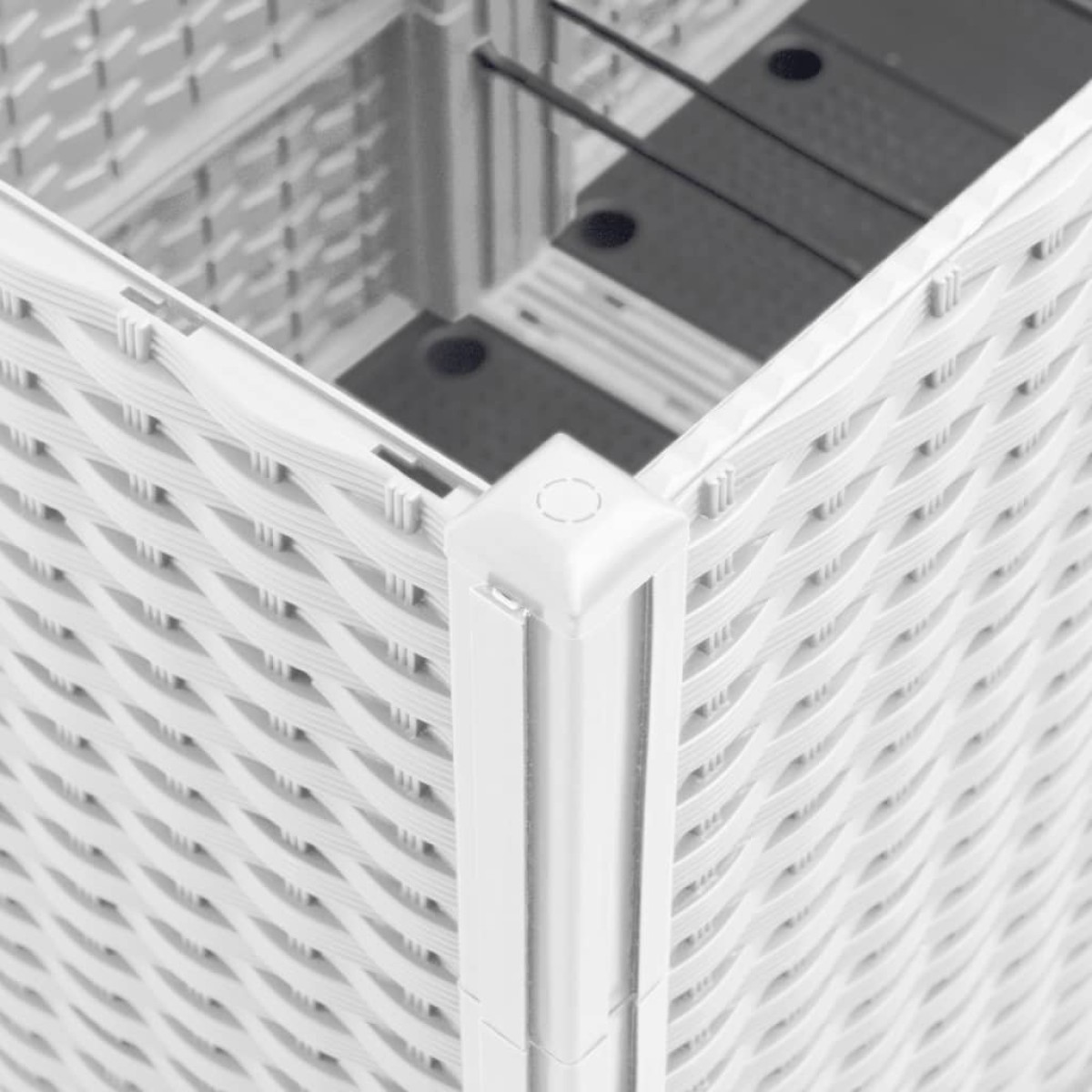 vidaXL Ζαρντινιέρα Κήπου Λευκή 160x120x53 εκ. Πολυπροπυλένιο