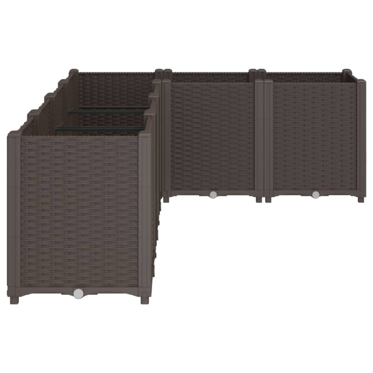 vidaXL Ζαρντινιέρα Κήπου Καφέ 160x120x53 εκ. Πολυπροπυλένιο